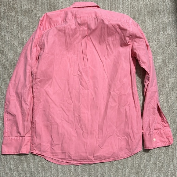 Peter Millar Men's Silk Cotton Shirt Pink M Long Sleeve Seaside Collection - Picture 8 of 9